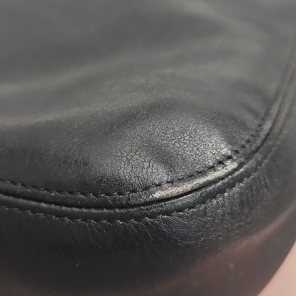 Coach Chelsea Zip Top Shoulder Bag Black Glove Tanned Leather 6000 USA - Picture 14 of 15